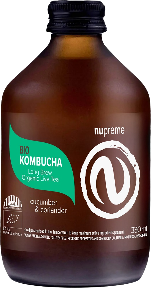 Nupreme Kombucha Cucumber & Coriander BIO 330 ml