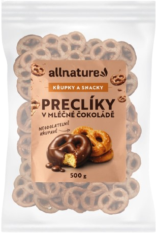 Allnature Preclíky v mléčné čokoládě 500 g