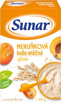 meruňková kaše mléčná rýžová 225 g