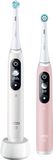 Oral-B iO-6 Bílý a růžový elektrický zubní kartáček 2 ks