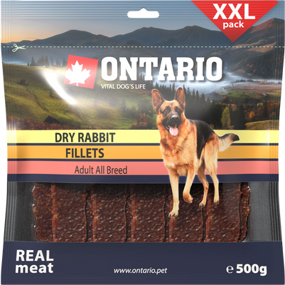 Ontario Pochoutka sušené králičí plátky 500 g