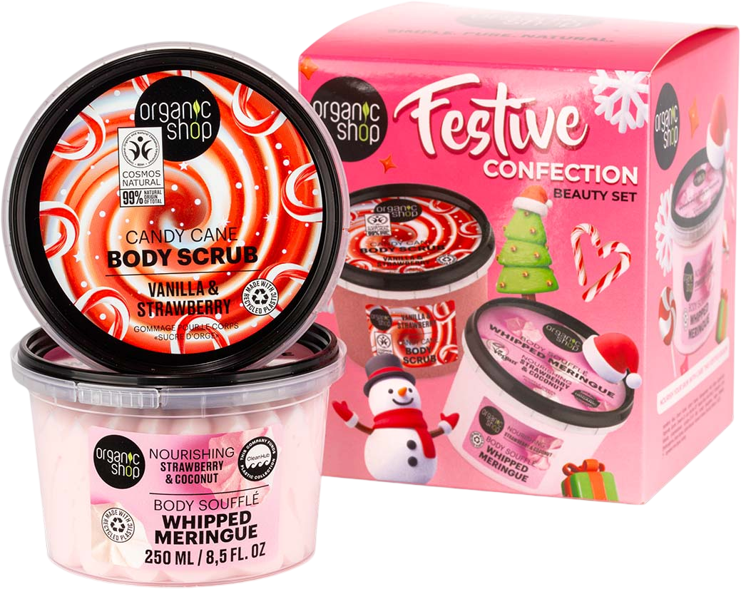 Organic Shop Vánoční tělový set Festive Confection 2 x 250 ml