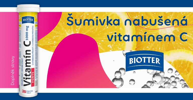 Biotter Vitamín C 1000mg FORTE 20ks šumivých tablet