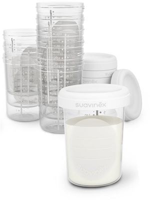 Suavinex Skladovací pohárky 10 x 200 ml