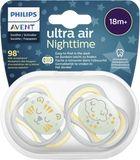 Philips Avent Dudlík Ultra air nočný 18m+ 2 ks