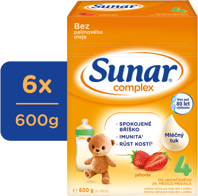 Sunar Complex 4 batolecí mléko jahoda 600 g