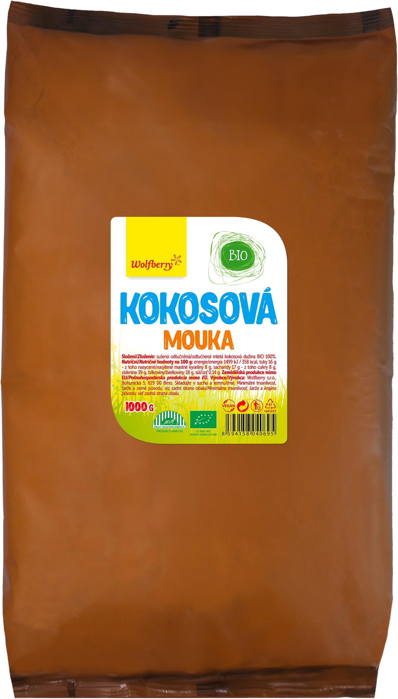 Wolfberry Kokosová mouka BIO 1000 g
