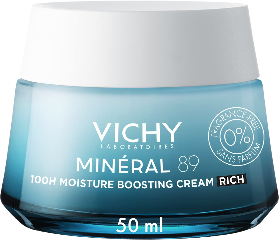 Vichy Mineral 89 100H Krém pro podporu hydratace s výživnou texturou 50 ml