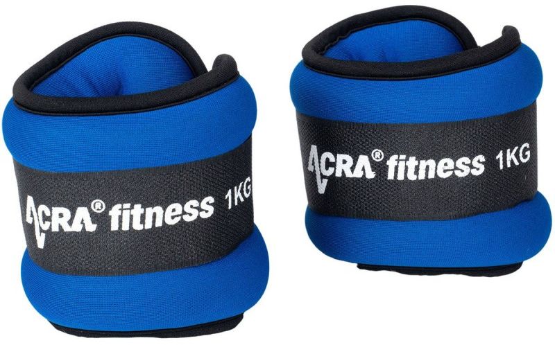 Acra Závaží na zápěstí/kotníky modrá 2 x 1 kg
