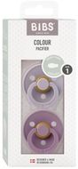 BIBS Colour symetrické dudlíky z přírodního kaučuku velikost 1, Fossil Grey / Mauve 2 ks