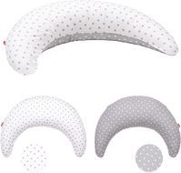 Scamp Kojící polštář ve tvaru půlměsíce/LittleHeartWhiteGray