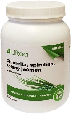 Liftea Chlorella/Spirulina/Zelený ječmen 250 tablet