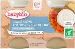 Babybio Brassé z kozího mléka meruňka banán 2 x 130 g
