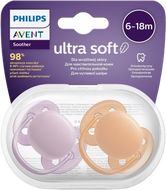 Philips Avent Šidítko Ultrasoft Premium neutral 6-18m dívka 2 ks