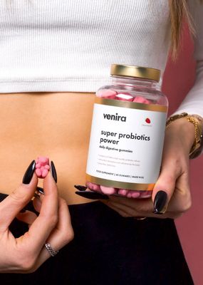 Venira Super probiotics power - medvídci na zlepšení trávení jahoda 60 ks