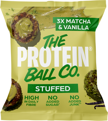 The Protein Ball co. Topnatur PROTEIN plněné kuličky Matcha & vanilka 3 x 12 g