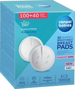 Canpol babies Jednorázové vložky do podprsenky 3D 140 ks