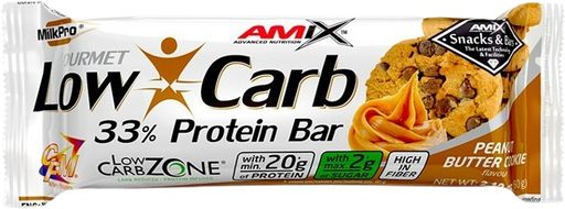 Amix Low-Carb 33% Protein Bar, Peanut Butter Cookies 60 g