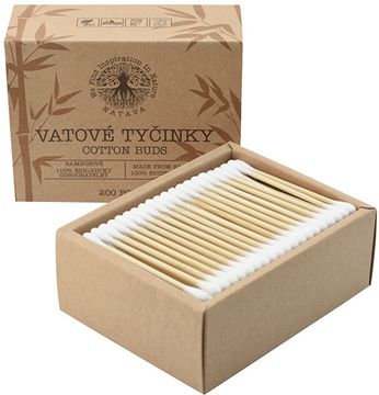 Natava Bambusové vatové tyčinky do uší 200 ks