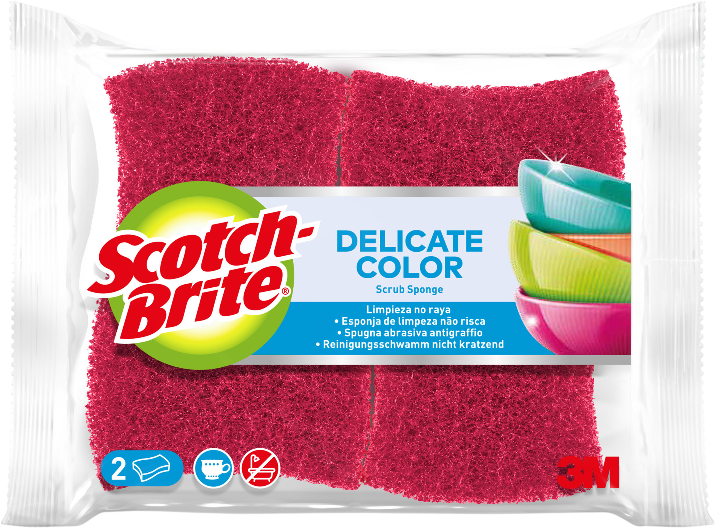 3M Scotch-Brite® Delicate neškrábající houbičky čištění choulostivých povrchů 2 ks
