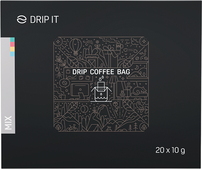 Drip it Káva ve filtru Mix 4 druhů 20 x 10 g