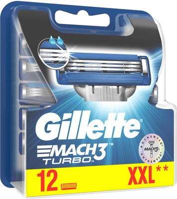 Gillette Mach3 Turbo náhradní hlavice 12 ks