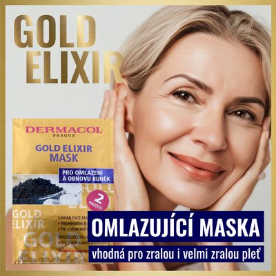 Dermacol Gold Elixir jednorázová maska 2 x 8 g