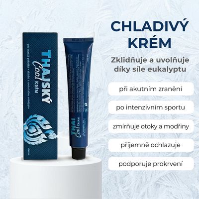 Thai Cream Thai Cool Cream Pure Chladivý masážní krém 100 g