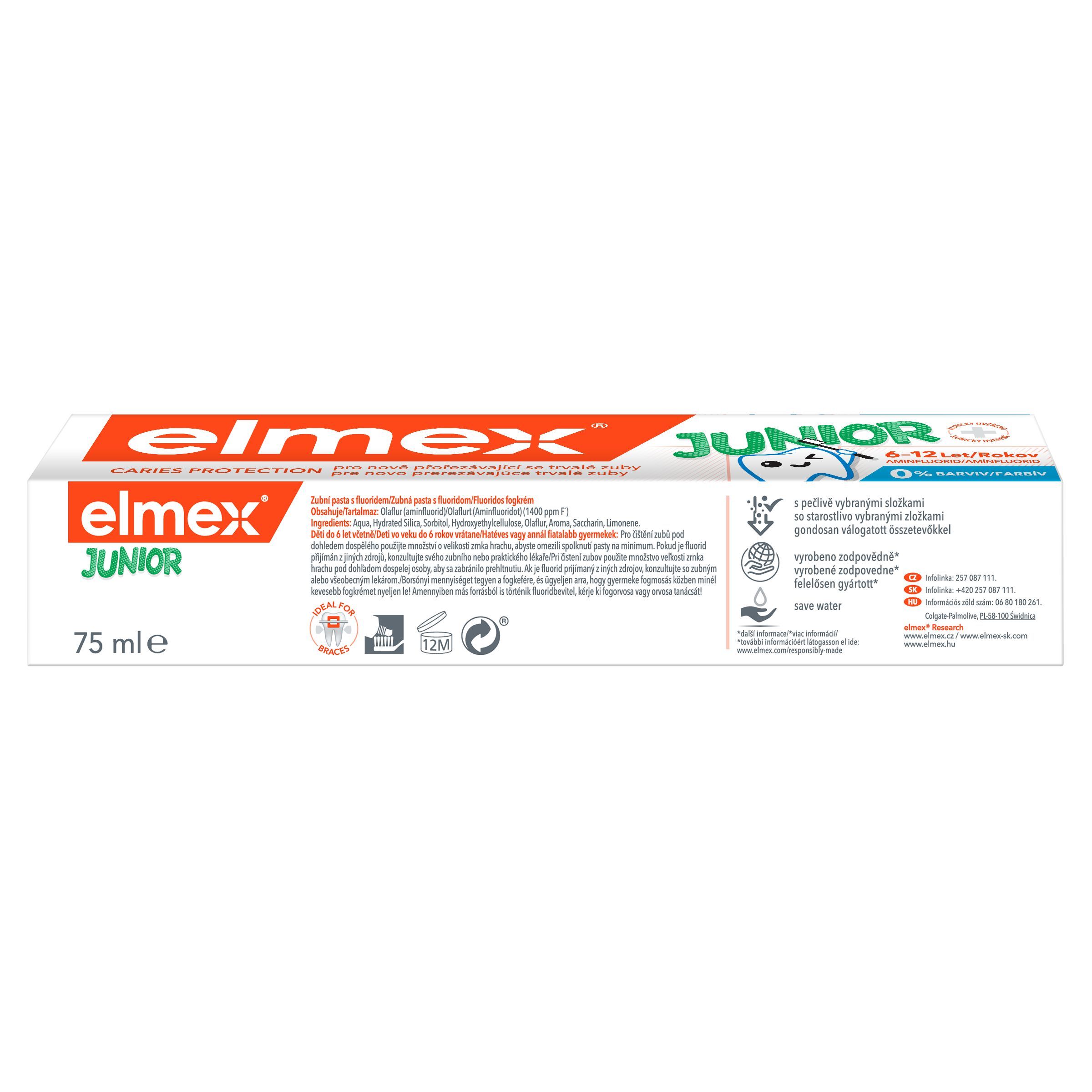 elmex Junior zubná pasta pre deti od 6 do 12 rokov