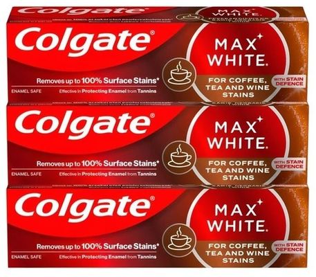 Colgate Zubní pasta Max White One Coffee, Tea & Wine 3 x 75 ml