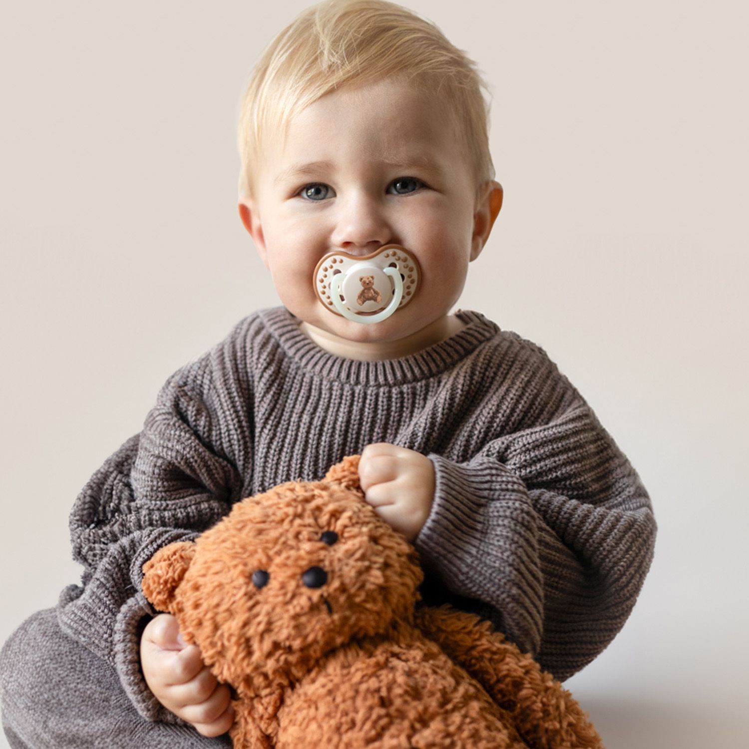 LOVI Dudlík svítící silikonový dynamický TEDDY LOVE 0-6m 2 ks