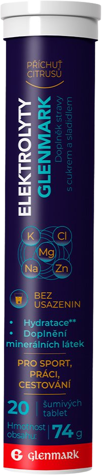 Glenmark Elektrolyty Glenmark příchuť citrusů 20 ks