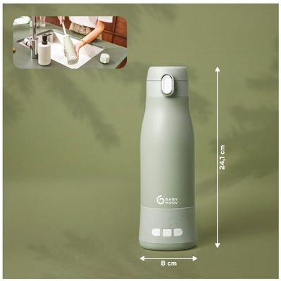 Babymoov Cestovní ohřívač Moov & Feed Sage Green 340 ml