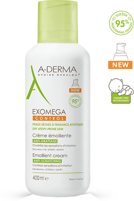 A-Derma Exomega Control Emolienční krém pro suchou kůži se sklonem k atopii 400 ml