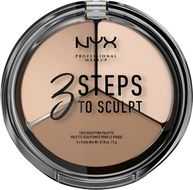 NYX Professional Makeup 3 Steps to Sculpt Konturovací paletka odstín Fair 5 g