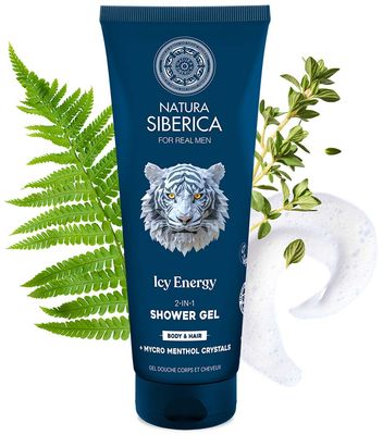 Natura Siberica Arctic Wild Sprchový gel 2v1 na tělo a vlasy Ledová energie 200 ml