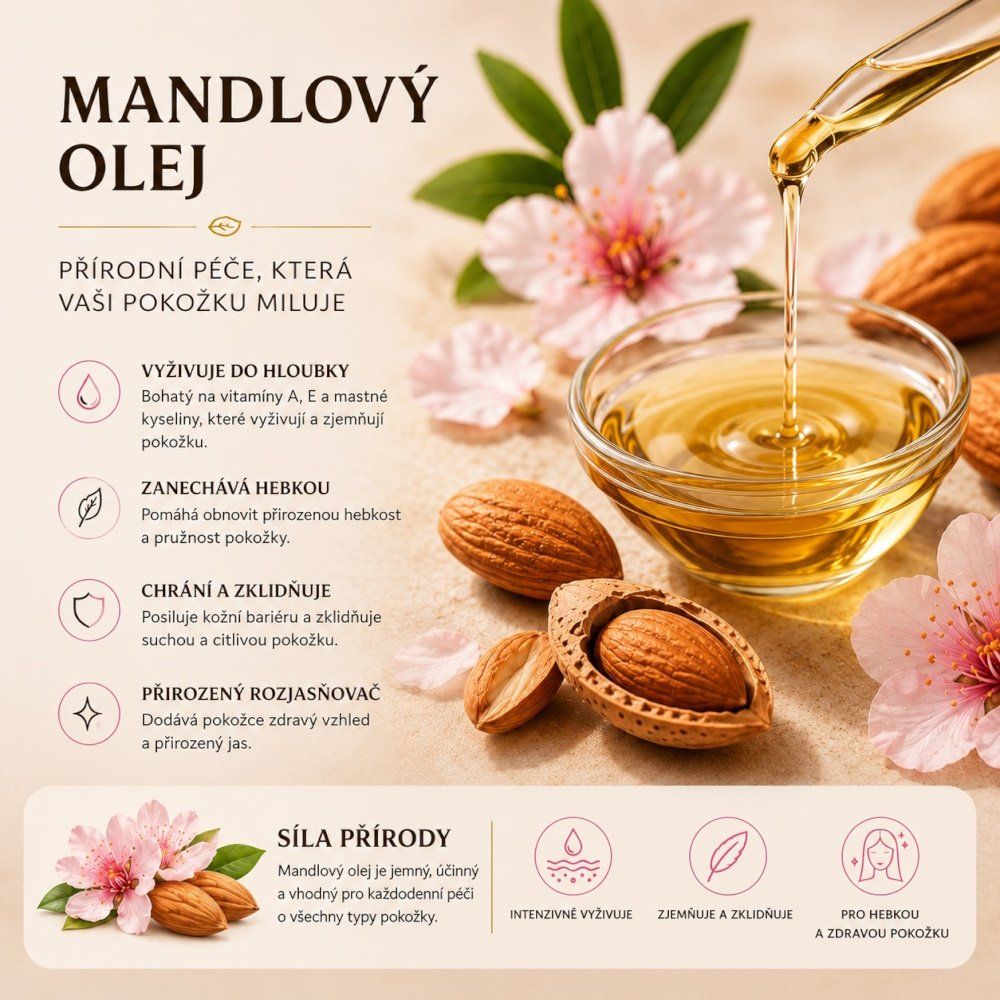 Erboristica Přírodní sprchový gel Olej ze sladkých mandlí – hebkost a hydratace 400 ml