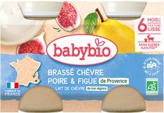 Babybio svačinka z kozího mléka hruška, fík 2 x 130 g