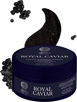 Natura Siberica Royal Caviar, Liftingové a zpevňující peptidové polštářky pod oči 60 ks