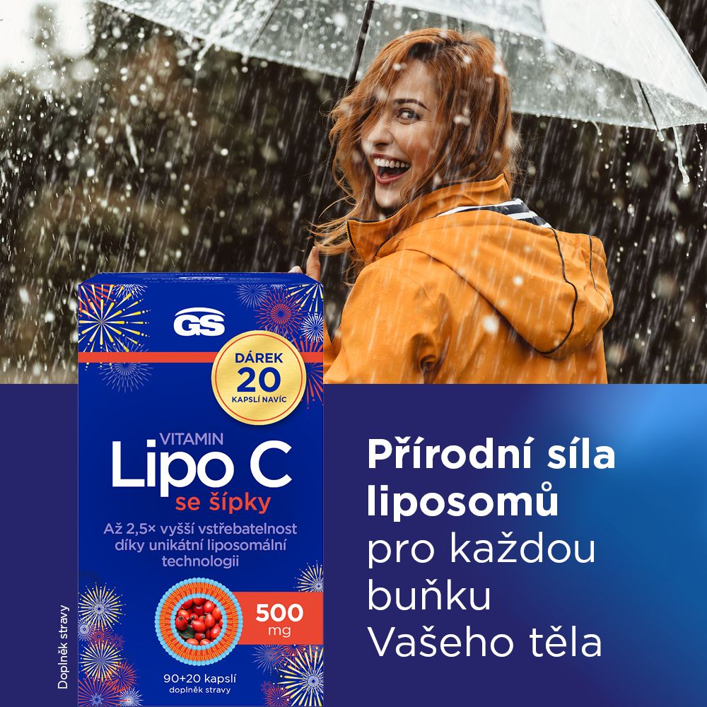 GS Vitamin Lipo C 500 mg se šípky 110 kapslí