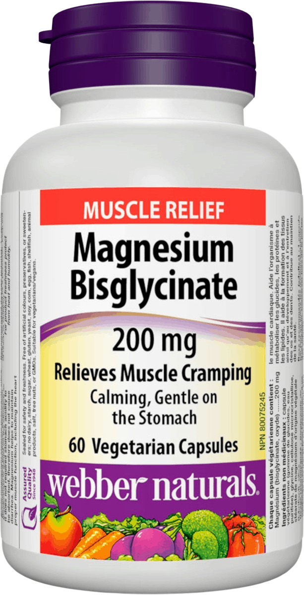 Webber Naturals Hořčík bisglycinát 200 mg 60 kapslí