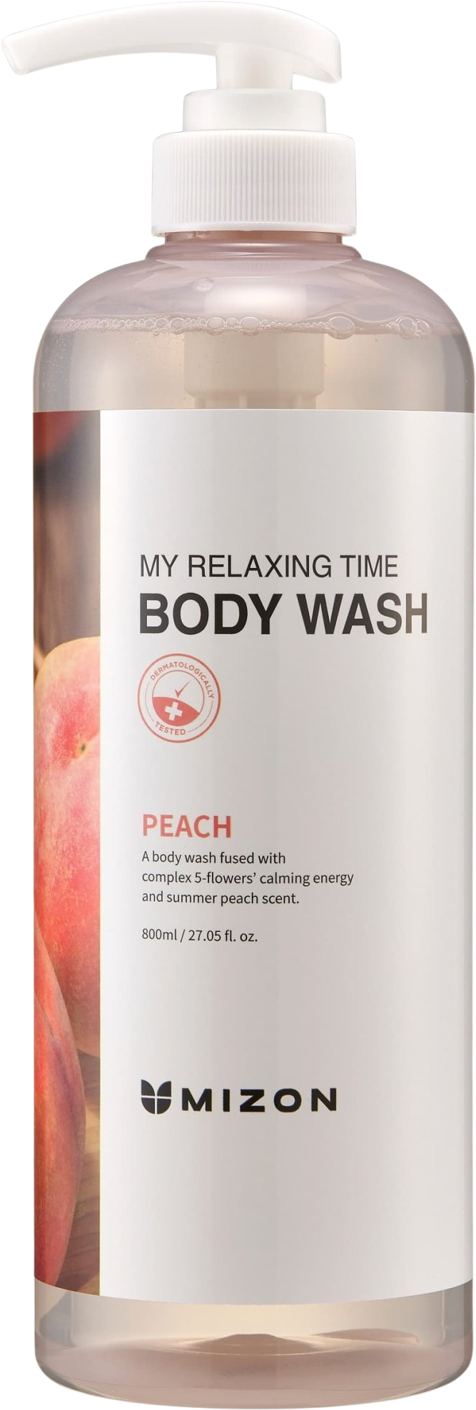 Mizon My Relaxing Time Body Wash úžasná broskev sprchový gel 800 ml