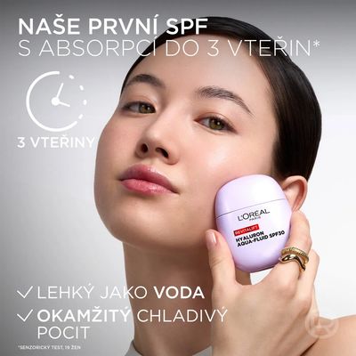L'Oréal Paris Revitalift Filler SunPod Aqua Fluid s kyselinou hyaluronovou & SPF 30, 40 ml
