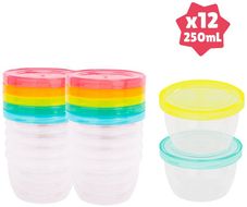 Badabulle Misky s víčky maxi fun colors sada 12 ks