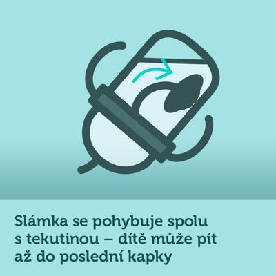 Canpol babies Exotic Animals nevylévací hrneček se slámkou a závažím žlutý
