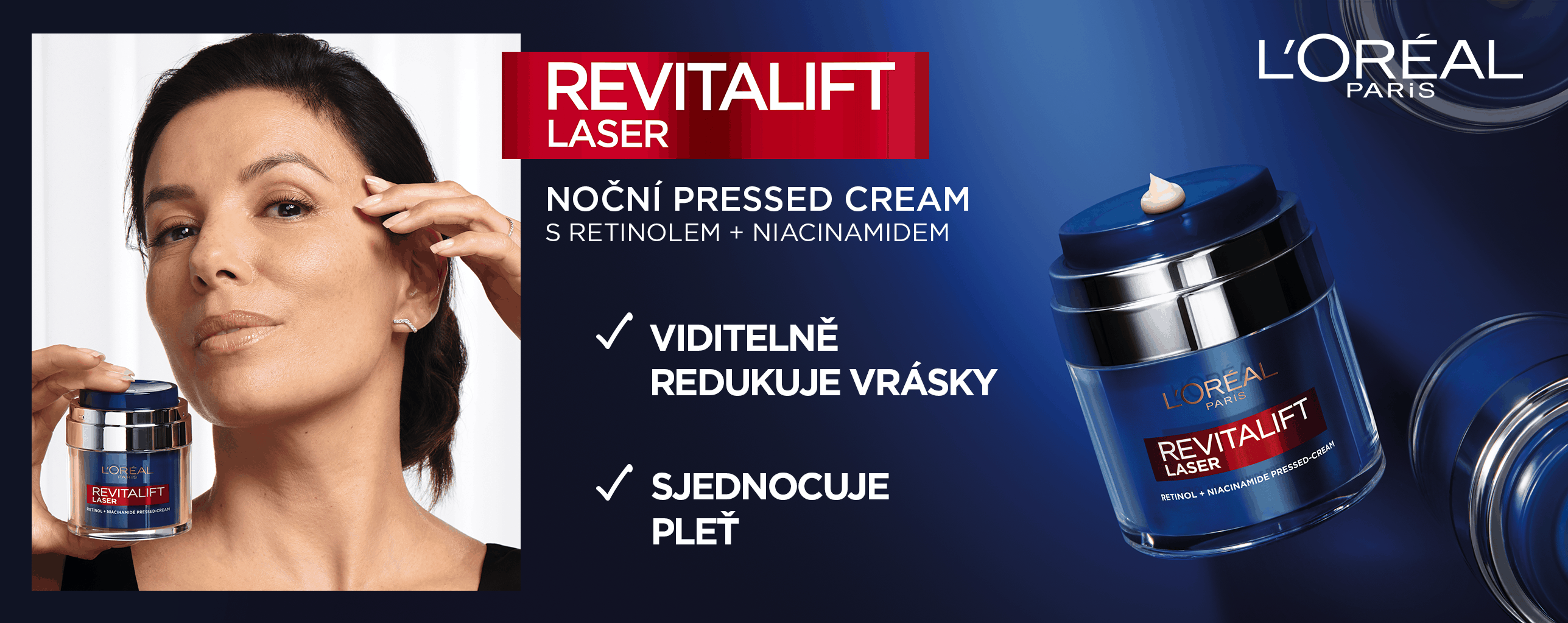 L'Oréal Paris Revitalift Laser Renew Retinol + Niacinamid noční Pressed Cream s retinolem 
