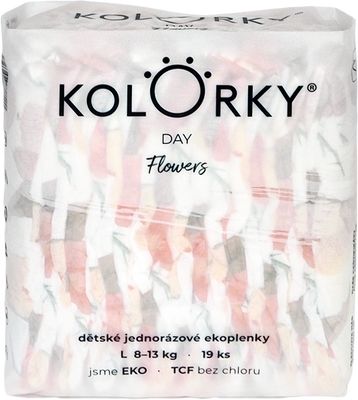 Kolorky DAY Květy vel. L (8-13 kg) 19 ks
