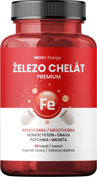 MOVit Energy Železo Chelát Premium 90 kapslí
