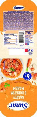 Sunar příkrm batáty s kuřecím masem 6m+ 120 g