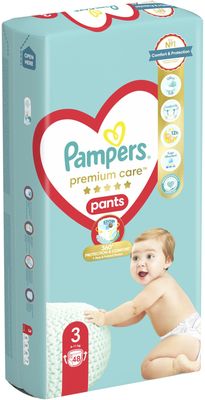 Pampers Premium Care Pants Plenkové kalhotky vel. 3, 6-11 kg, 48 ks